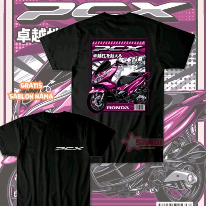 KAOS PRIA WANITA PENCINTA MOTOR MATIC PCX HONDA
