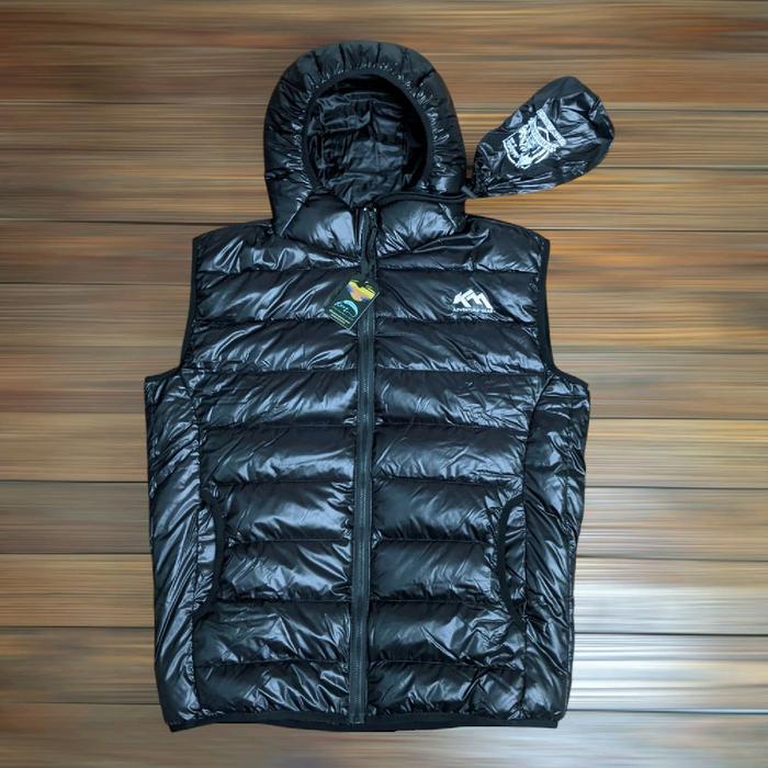 VEST KM ULTRALIGHT DOWN HOODED - ROMPI ORIGINAL BULU ANGSA Outdoor