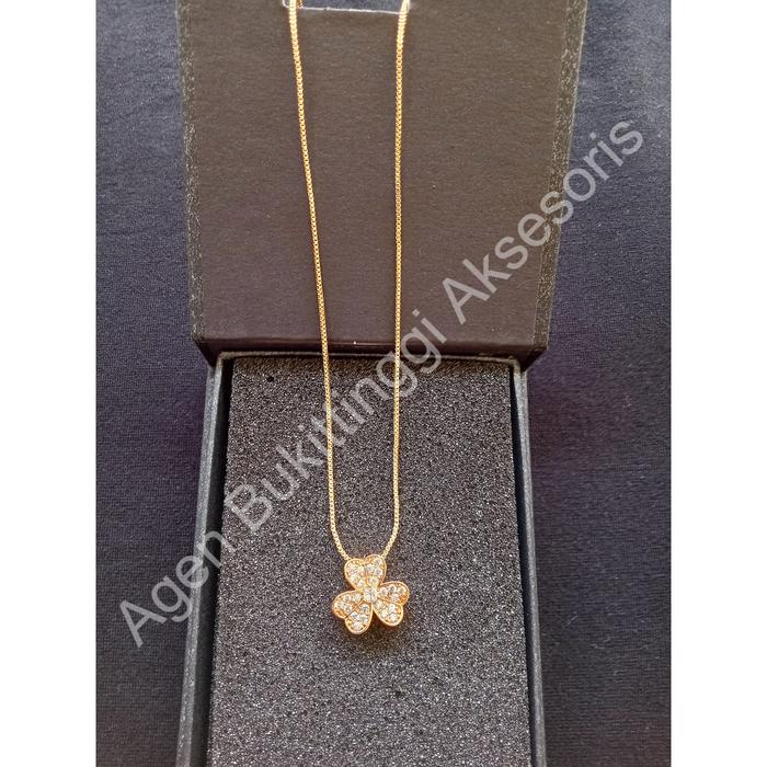 Kalung Imitasi Lapis Emas Titanium Asli Anti Karat Anti Luntur Kalung Imitasi Panjang Besar Dewasa W