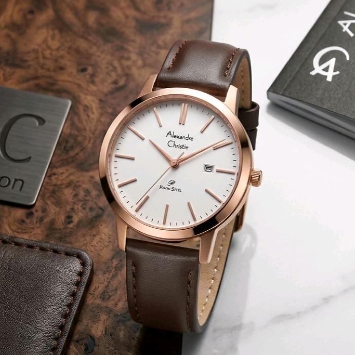 New Alexandre Christie 1007 Kulit Cokelat Dasar Putih Cewe