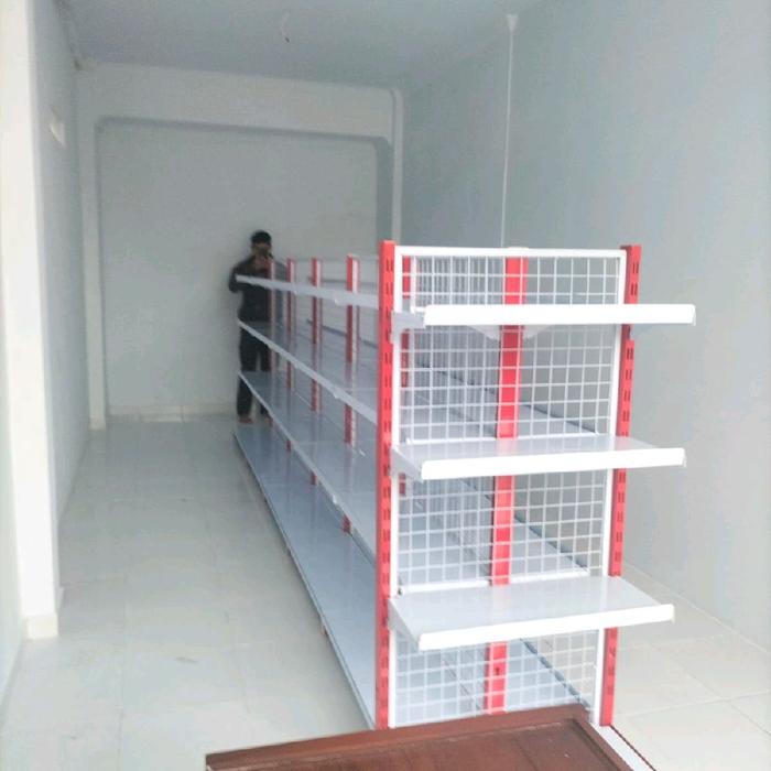 Grosir Rak Gondola Untuk Toko/Minimarket Se ja tengah Free Ongkir - Single Starting, T120 Susun 4