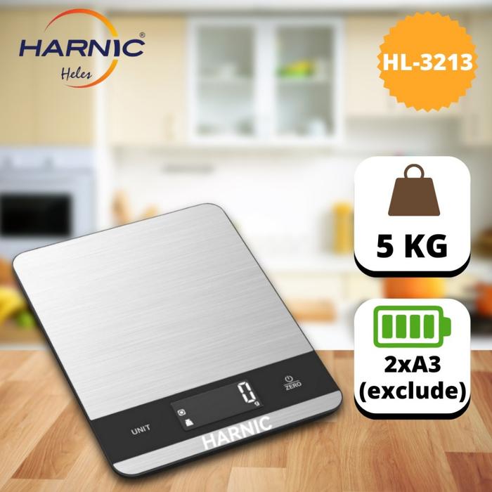 Heles HL-3213 Timbangan Dapur Digital 5000gr Stainless Steel