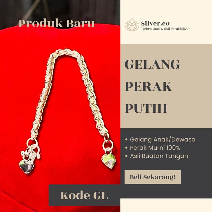 Gelang Tangan Perak Anak/Dewasa Model Padi Kawat