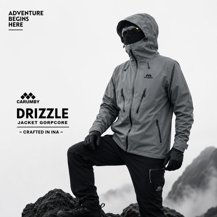 12.12 Promo Jaket Gunung Carumby Monsoon Pria Wanita Unisex - Jaket Carumby Tetra 3 layer Waterproof