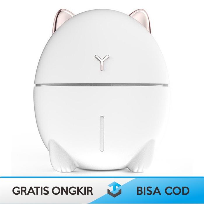 Taffware Dudu Humidifier Night Light Ultrasonic 200ml Pink - Pelembab Udara Kucing Lucu