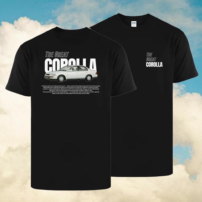 Kaos Great Corolla AE101 Tshirt Toyota | Kaos Motuba | Kaos Pria Motif Mobil Jepang