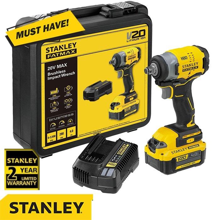 Cordless Brushless Impact Wrench 20v STANLEY FATMAX SBW910M1K