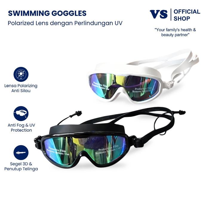 JOUYOU Kacamata Renang Snorkeling Polarizing Anti Fog UV Protection Penutup Telinga JY192