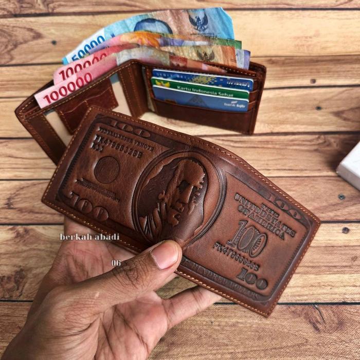 Dompet Full Kulit Asli Motif Dolar
