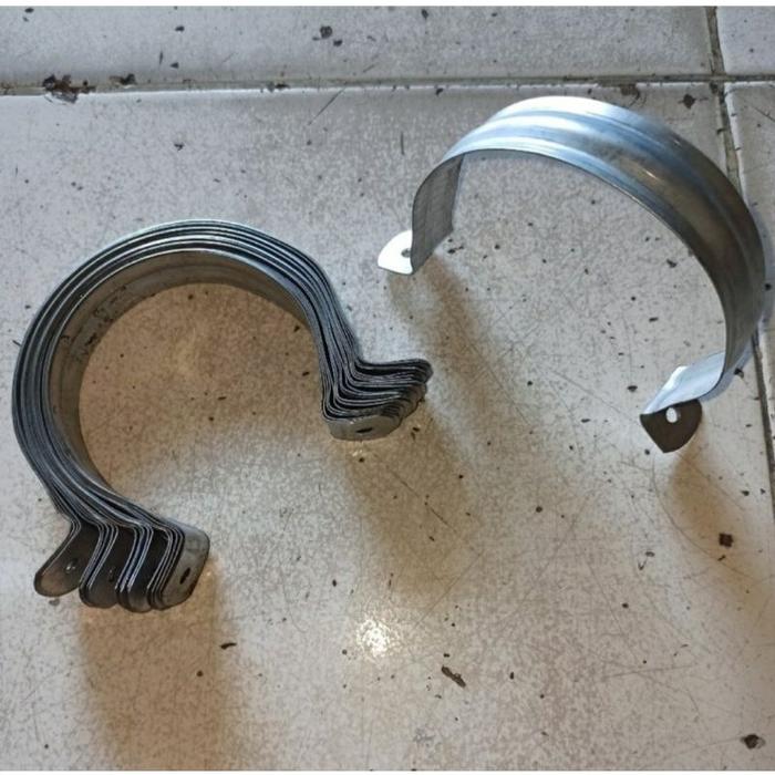 Klem pipa 4 in / klem omega 4 in / klem dinding pipa /klem flexible ducting /klem pipa exhaust cerob