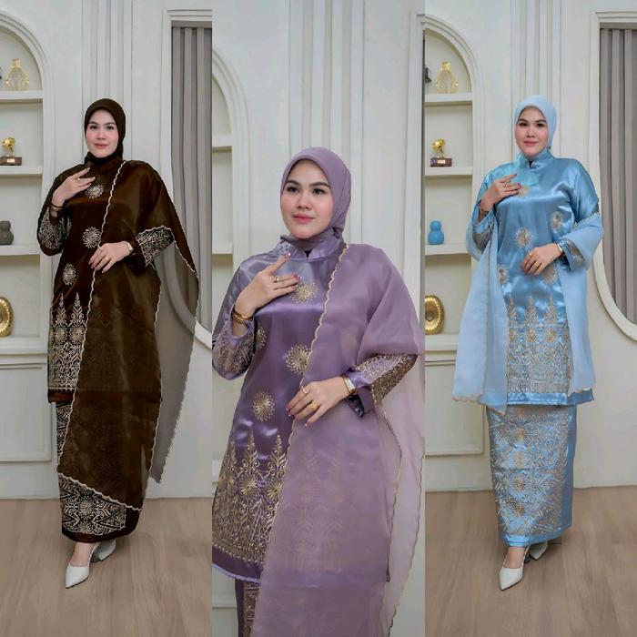 NEW ARRIVAL // SET ROK // SET KEBAYA // SET SELENDANG SHARMILA~Yokohama silk premium Bahan adem tida