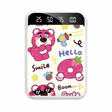 Powerbank mini 20000 mAh Dual Output Lotso Onepiece bisa TYPE C MICRO LIGHTNING dengan Screen Digita