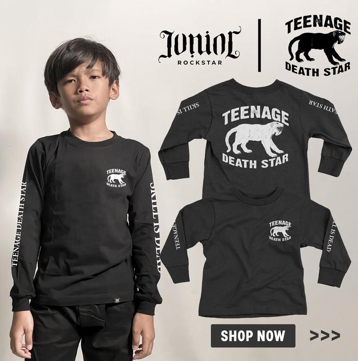 Official Merchandise T-shirt Anak Perempuan Dan Laki Laki Teenage Death Star (TDS) Long Sleeve