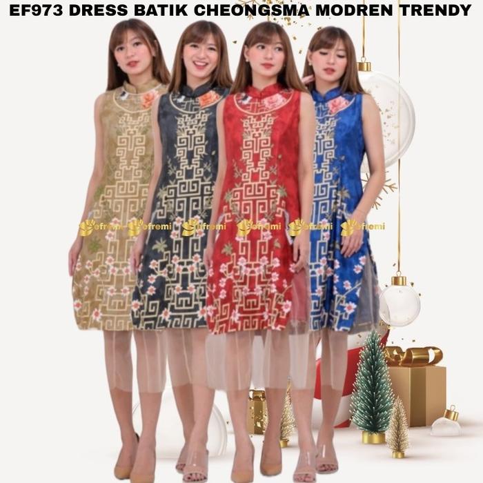 READY STOCK EF973 DRESS BODICON MODERN/PARTY DRESS CHEONGSAM/DRESS QIBAO/DRESS PARTY EFREMI