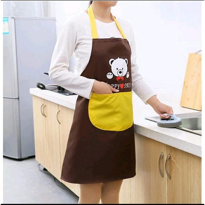 Apron Celemek Masak Celemek Anti Air / Apron Celemek Waterproof Celemek Masak Kain / Celemek Masak M