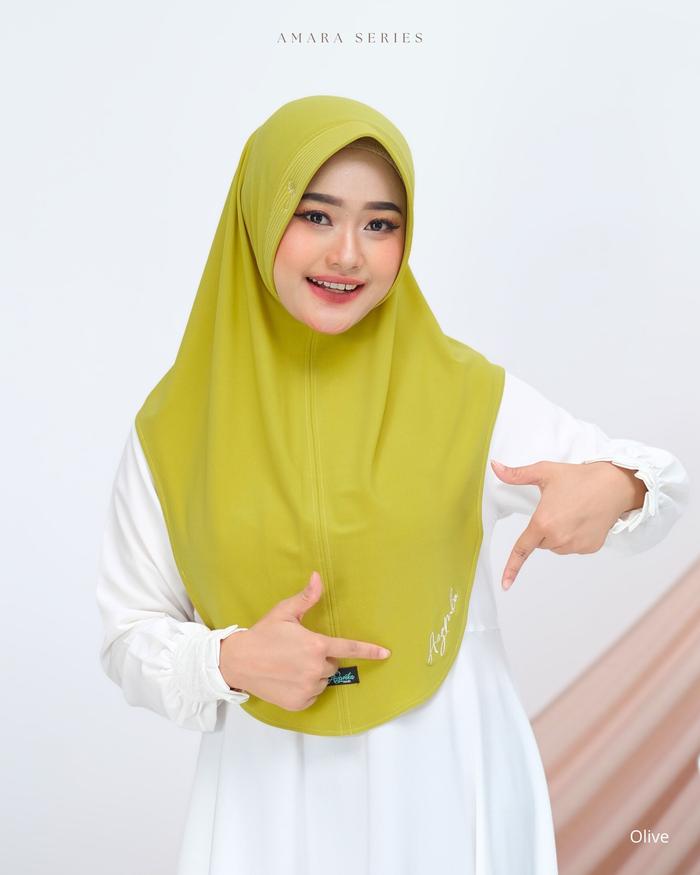 Azamka - Bergo Asmara Series - Hijab Instan Oval Motif Bordir Exclusive - Jilbab Best Seller Wangi P