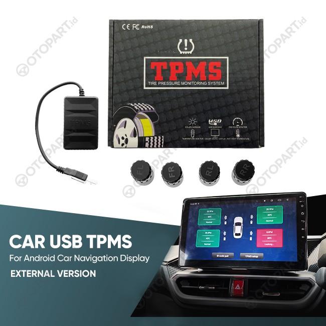 TPMS USB EXTERNAL TIRE PRESSURE MONITNG SYSTEM FOR HEADUNIT ANDROID