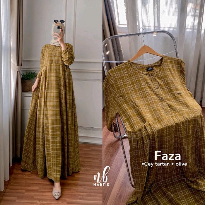 Faza Dress gamis kekinian terbaru Arumi maxy gamis crinkel viral busui friendly • simpel Nyaman Mewa