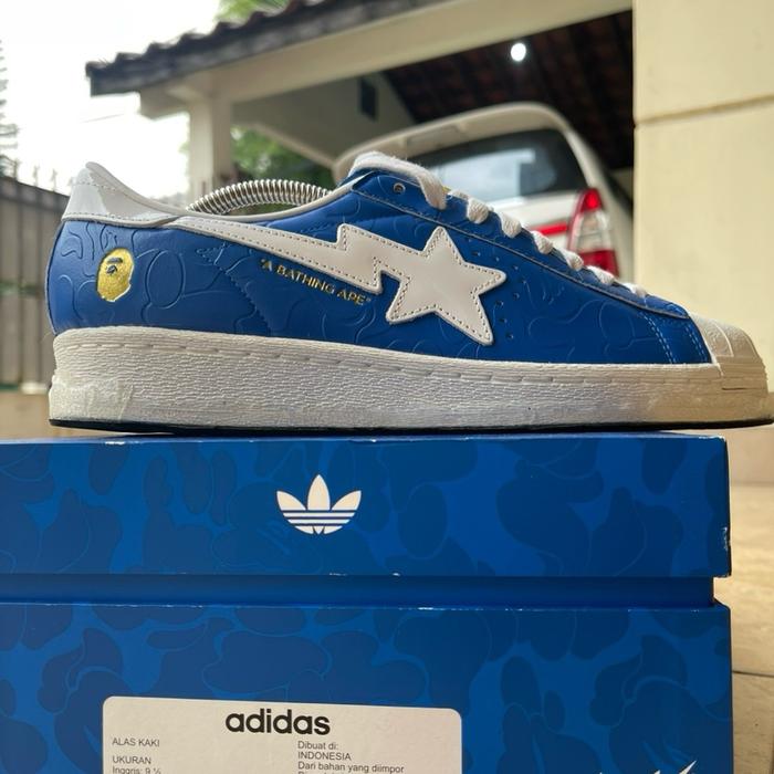 Adidas Superstar x BAPE Blue bathing ape Original No KW! - Limited Edition Size 44 / US 10, Koleks