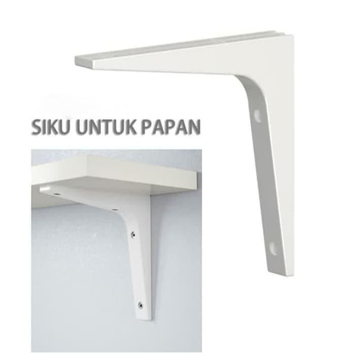Bracket siku dinding untuk papan rak kayu meja furniture bahan plastik