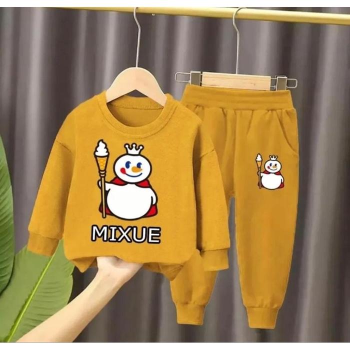 (MARKASS GROSIR) STELAN SWEATER MIXUE UNISEX BISA COWOK DAN CEWEK UNTUK 1-6 THN /STELAN ANAK JOGER M