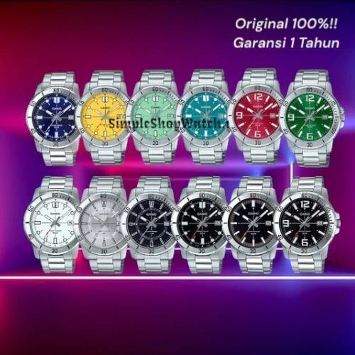 Original 100%!! Jam Tangan Pria Casio MTP-VD01D-1BVUDF MTP-VD01D-1CVUDF MTP-VD01D-1E2VUDF MTP-VD01D-