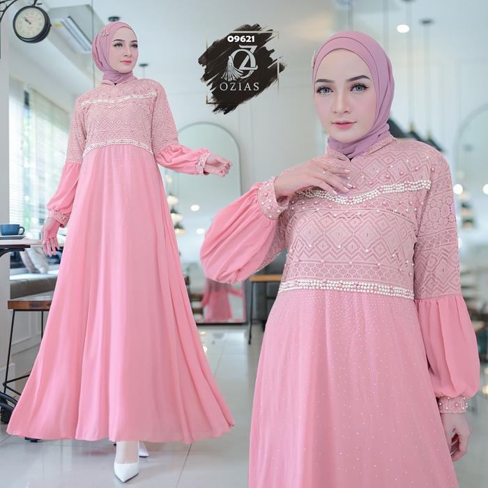 GAMIS OZIAS TILE DOT 09621 LD 105 l Gamis Premium l Fashion Muslimah Nyaman Mewah
