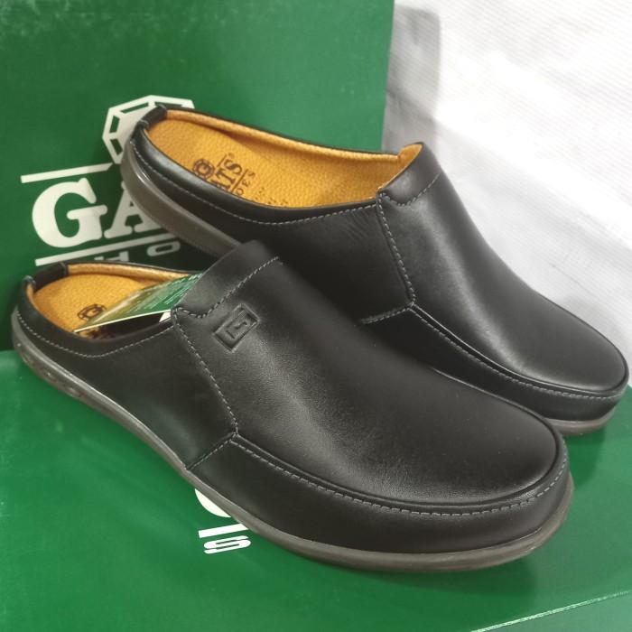 sepatu sandal slop pria kulit asli Gats NB 0002 original hitam