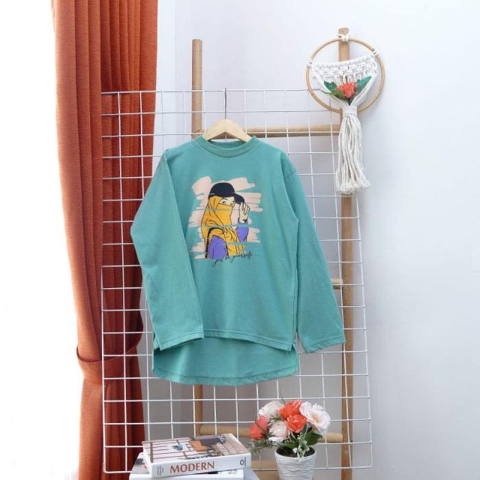M-XL All Size Melur Oversize Couple Tees Mom & Kid By Janeeta / Oversized Anak dan Ibu