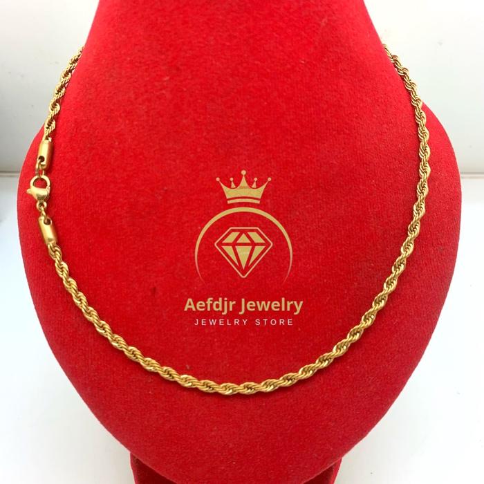 Kalung Tambang Titanium Ori Untuk Pria dan Wanita