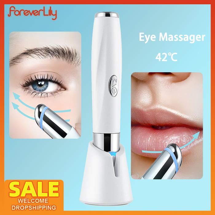 Hot Compress Eye Massager Pen Smart Disinfection LED Eye Lip Massager