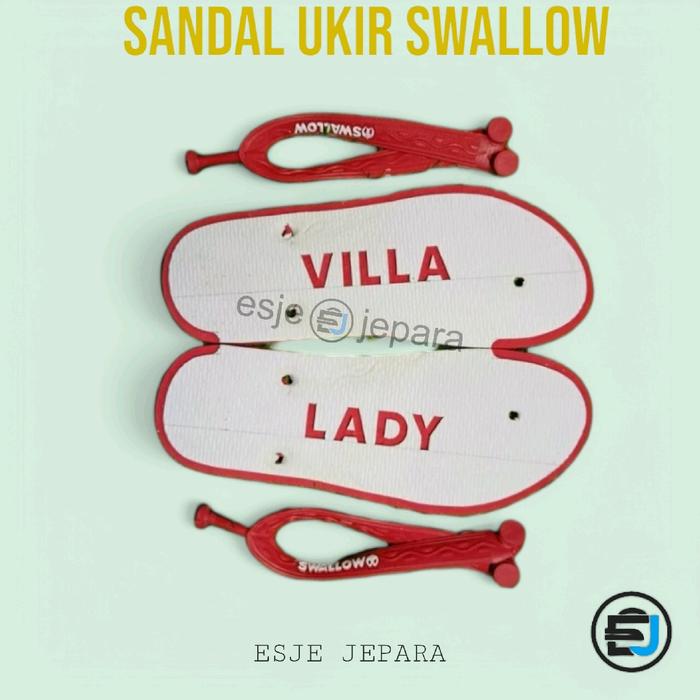 Sandal Ukir Swallow Original dengan Nama/Tulisan Custom - Sendal, Pria, Wanita