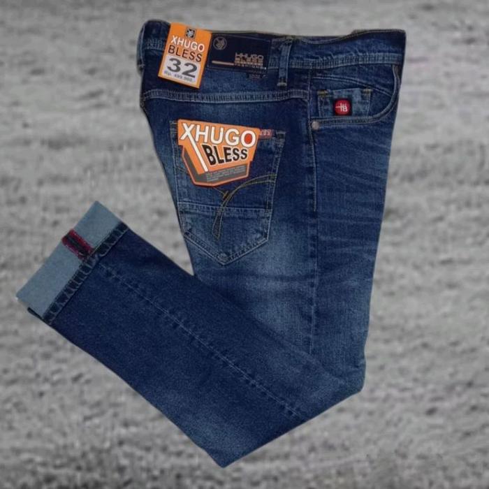 XHUGO Bless Celana Jeans Pria Panjang Denim Model XHUGO Bless