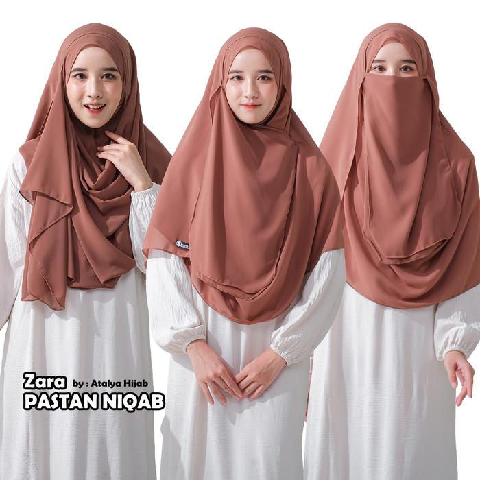 Pashmina Zarra Instan Niqab Cadar Zara 3in1 Ceruty Babydoll Hijab Anti Ribet Pastan Pasmina Terbaru