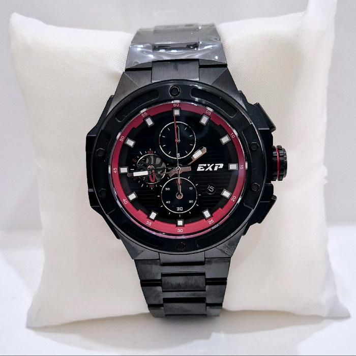 Expedition E6818M Chrono Black jam tangan cowok original