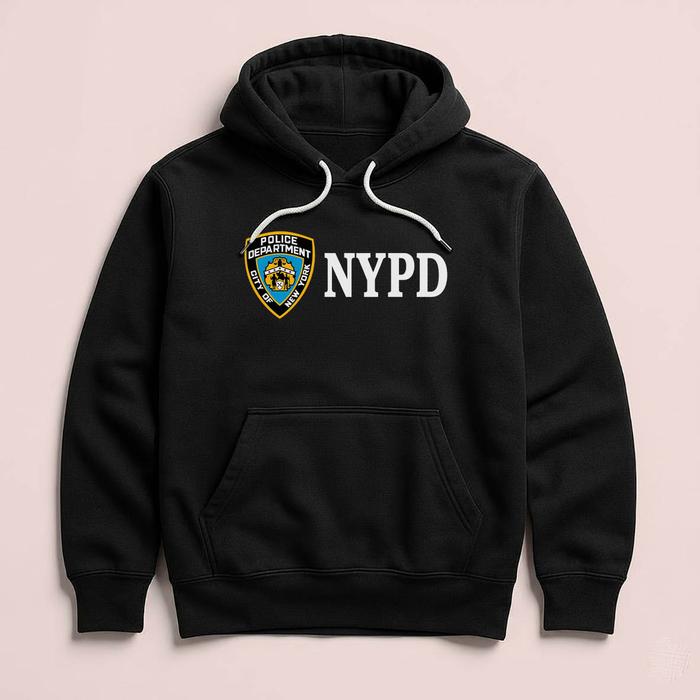 Hoodie NYPD police dept Premium Fleece Cloth Sweater Jacket Hood Black Hitam