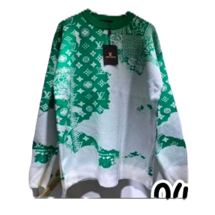 sweater rajut LV Knitwear Wanita Atasan Panjang Cardigan Crop Baju Motif Top Outer