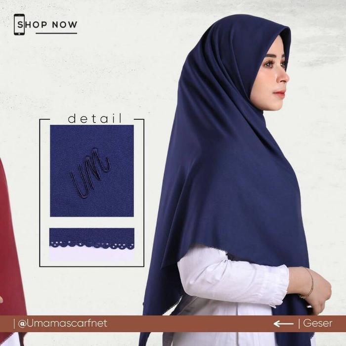 Syar’i Voal Miracle Umama Hijab Segi Empat Polos Jumbo / Hijab Syari Polos Jumbo Laser Cut