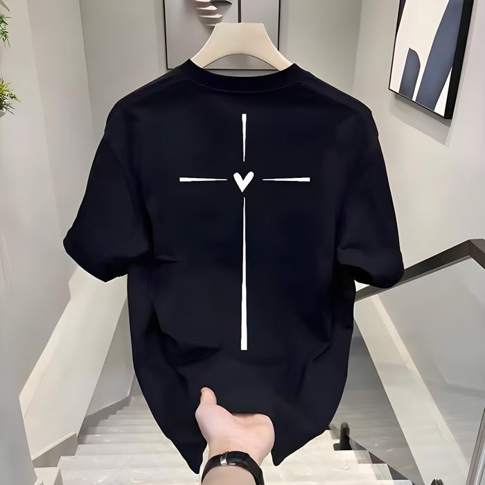 Kaos Lengan Pendek Pria Wanita Pola Terlaris Terbaru Cetakan Katun Murni Kaos Kemeja Leher Bulat Kor