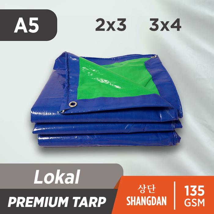 Terpal Plastik Premium Lokal A5 Ukuran 2x3 3x4 Harga Termurah Merk Shangdan Cap Hippo Waterproof 135
