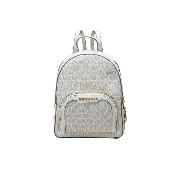 MICHAEL KORS JAYCEE MINI PEBBLED LEATHER BACKPACK CREAM MULTI