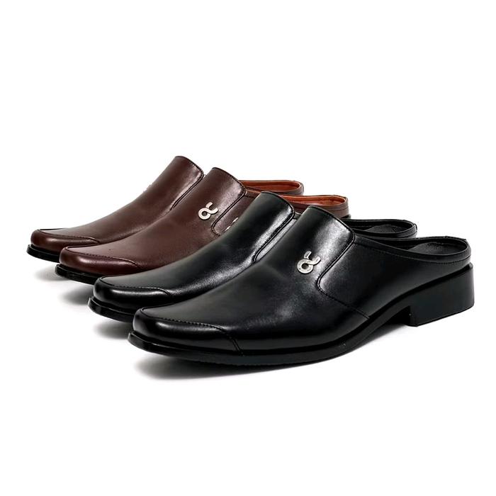 SANDAL SEPATU PRIA BAHAN KULIT ASLI OC 5252 ODON CIBADUYUT TUTONG BUSTONG KASUAL FORMAL BRAND LOKAL 