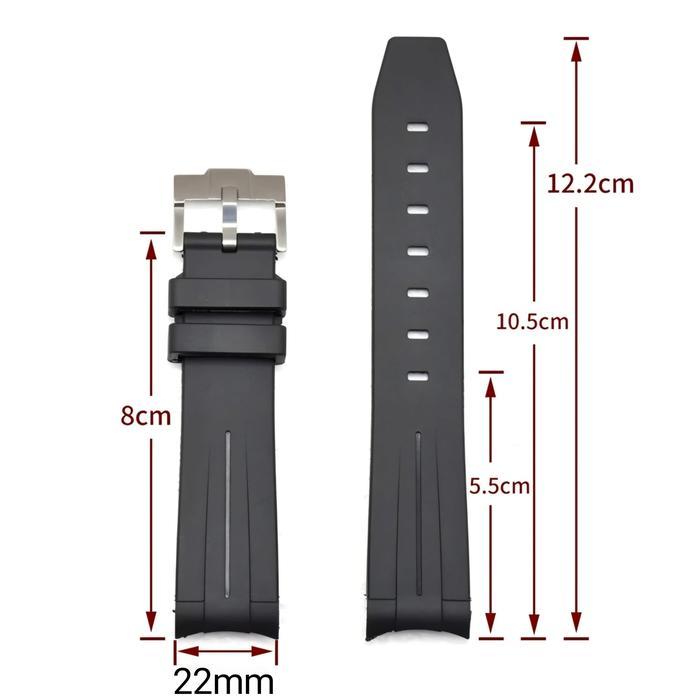TALI JAM TANGAN STRAP 22MM RUBBER B FOR SEIKO SKX SRPD 8007.22 CK