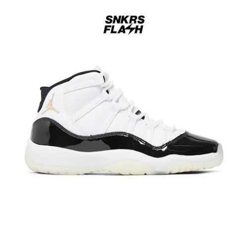 NIKE Air Jordan 11 Retro (Gs) Original Gratitude White Black Sepatu Sneakers Pria - 378038170