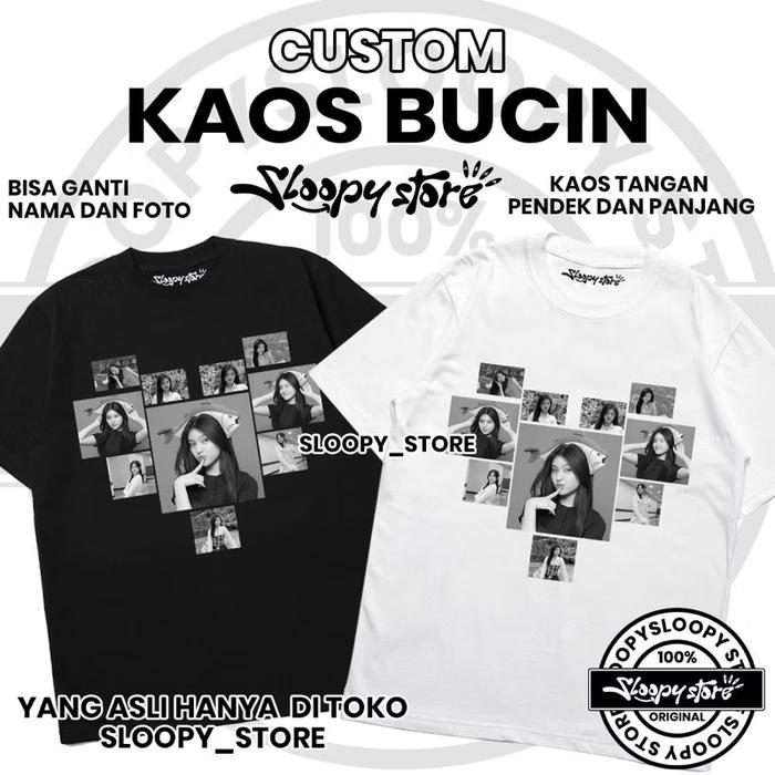 KAOS BUCIN CUSTOM FOTO KOLASE LOVE