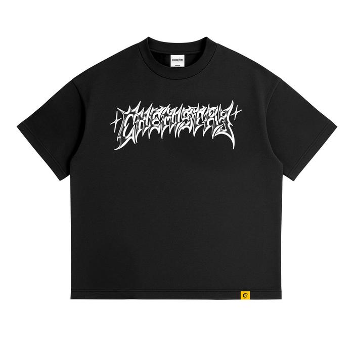 Chemistry Straight - T-Shirt Heavyweight Oversize - Razorback Black