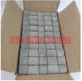 Beton Decking siap pakai ukuran tunggal 25mm 2½cm - Tahu beton box concrete spacer - box isi 100pcs
