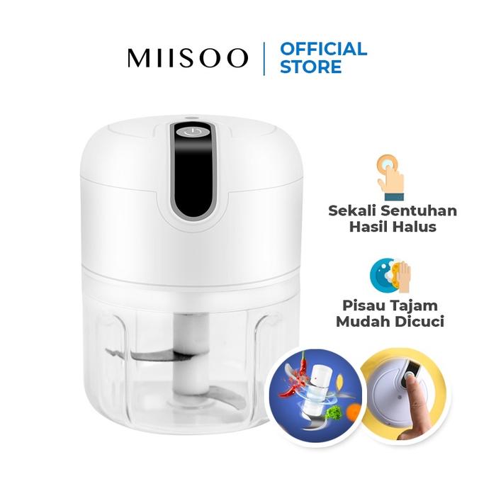 MIISOO Mini Chopper Blender Portable Gilingan Mini Bumbu dan Daging dengan USB