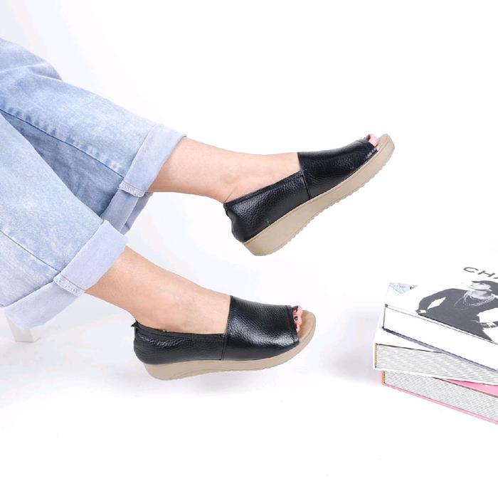 JD leather TAMARA sendal sepatu kulit wanita - sandal sepatu - wedges 3cm