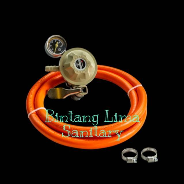 Regulator + Selang Gas Bravereg /Selang gas Recomend by Modena/ Selang gas Modena
